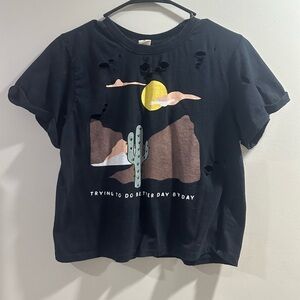 Black short sleeved shirt